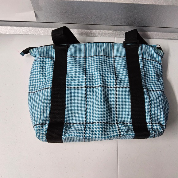 Vintage‎ Lauren Ralph Lauren Tote Bag Purse Houndstooth Buckle Pocket Zip Y2K - Picture 5 of 12